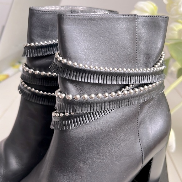 France Mode Obeline Ankle Boot with silver stud trim - Picture 5 of 7